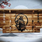 Walker Wood Gifts sword display Bushido Lighted 2-Tier Samurai Sword Display Katana Wall Shelf with LED Lights Warrior Armor Decor