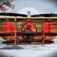 Walker Wood Gifts sword display Bushido Lighted 2-Tier Samurai Sword Display Katana Wall Shelf with LED Lights Warrior Armor Decor