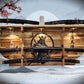 Walker Wood Gifts sword display Bushido Lighted 2-Tier Samurai Sword Display Katana Wall Shelf with LED Lights Warrior Armor Decor