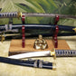 Walker Wood Gifts sword display Rustic Live Edge Sword and Sheath Oak Purple Heart Display Stand Samurai Military Collectors Gift