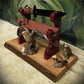 Walker Wood Gifts sword display Rustic Live Edge Sword and Sheath Oak Purple Heart Display Stand Samurai Military Collectors Gift