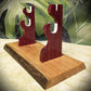 Walker Wood Gifts sword display Rustic Live Edge Sword and Sheath Oak Purple Heart Display Stand Samurai Military Collectors Gift
