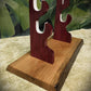 Walker Wood Gifts sword display Rustic Live Edge Sword and Sheath Oak Purple Heart Display Stand Samurai Military Collectors Gift