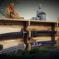 Walker Wood Gifts sword display Traditional 2 Tier Acacia Katana Wall Display Deep Shelf Dojo Collectors Gift
