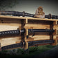 Walker Wood Gifts sword display Traditional 2 Tier Acacia Katana Wall Display Deep Shelf Dojo Collectors Gift