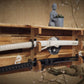 Walker Wood Gifts sword display Traditional 2-Tier Acacia Katana Wall Display Shelf with Yin Yang & White Dragons