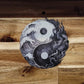 Walker Wood Gifts sword display Traditional 2-Tier Acacia Katana Wall Display Shelf with Yin Yang & White Dragons
