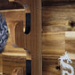 Walker Wood Gifts sword display Traditional 2-Tier Acacia Katana Wall Display Shelf with Yin Yang & White Dragons