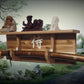 Walker Wood Gifts sword display Traditional Cabin Acacia Wall Shelf Samurai Wakizashi or Tanto Display Dojo Collectors Gift