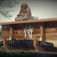 Walker Wood Gifts sword display Traditional Cabin Acacia Wall Shelf Samurai Wakizashi or Tanto Display Dojo Collectors Gift
