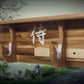 Walker Wood Gifts sword display Traditional Cabin Acacia Wall Shelf Samurai Wakizashi or Tanto Display Dojo Collectors Gift