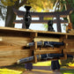 Walker Wood Gifts sword display TRADITIONAL KATANA BUSHIDO Acacia Wall Display Samurai Code with Deep Shelf Dojo Collectors Gift
