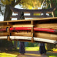 Walker Wood Gifts sword display TRADITIONAL KATANA BUSHIDO Acacia Wall Display Samurai Code with Deep Shelf Dojo Collectors Gift
