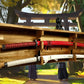 Walker Wood Gifts sword display TRADITIONAL KATANA BUSHIDO Acacia Wall Display Samurai Code with Deep Shelf Dojo Collectors Gift