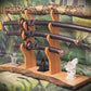 Walker Wood Gifts sword stands 4-Tier Samurai Sword Stand | Handcrafted Live Edge Professional Maple & Brazilian Cherry Display