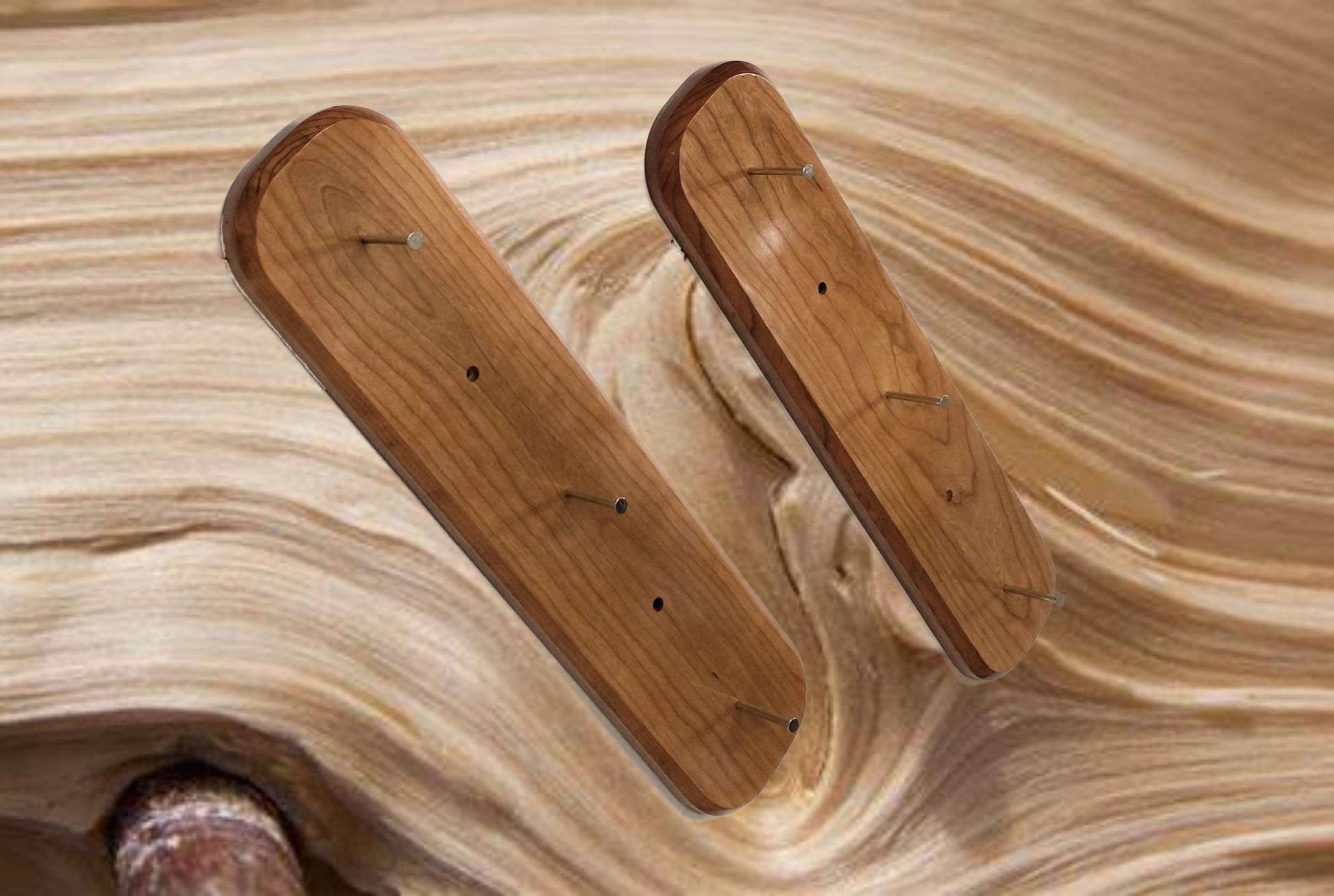 Walker Wood Gifts sword stands Copy of 8 Tier Katana Sword Wall Rack Oak Uprights Mohogany Finish Backers Shipping Included