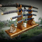 Walker Wood Gifts sword stands EXOTIC LIVE EDGE 4 Tier Canary Wood Samurai Sword Display Stand A Perfect Gift for Martial Arts Collectors Dojo Enthusiasts