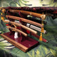 Walker Wood Gifts sword stands LARGE LIVE EDGE 9 Tier Purple Heart Katana Wakizashi Sword Display Stand A Perfect Gift for Martial Arts Collectors Dojo Enthusiasts
