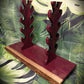 Walker Wood Gifts sword stands LARGE LIVE EDGE 9 Tier Purple Heart Katana Wakizashi Sword Display Stand A Perfect Gift for Martial Arts Collectors Dojo Enthusiasts