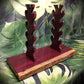 Walker Wood Gifts sword stands LARGE LIVE EDGE 9 Tier Purple Heart Katana Wakizashi Sword Display Stand A Perfect Gift for Martial Arts Collectors Dojo Enthusiasts