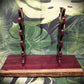 Walker Wood Gifts sword stands LARGE LIVE EDGE 9 Tier Purple Heart Katana Wakizashi Sword Display Stand A Perfect Gift for Martial Arts Collectors Dojo Enthusiasts