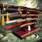 Walker Wood Gifts sword stands LARGE LIVE EDGE 9 Tier Purple Heart Katana Wakizashi Sword Display Stand A Perfect Gift for Martial Arts Collectors Dojo Enthusiasts
