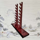 Walker Wood Gifts sword stands Large Professional 8-Tier Katana Sword Stand Quartersawn Purpleheart Collectors Gift