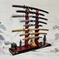 Walker Wood Gifts sword stands Large Professional 8-Tier Katana Sword Stand Quartersawn Purpleheart Collectors Gift