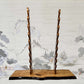 Walker Wood Gifts sword stands Large Professional 9 Tier Rustic Live Edge Cherry Sword Display Stand Dojo Décor Martial Arts Gift