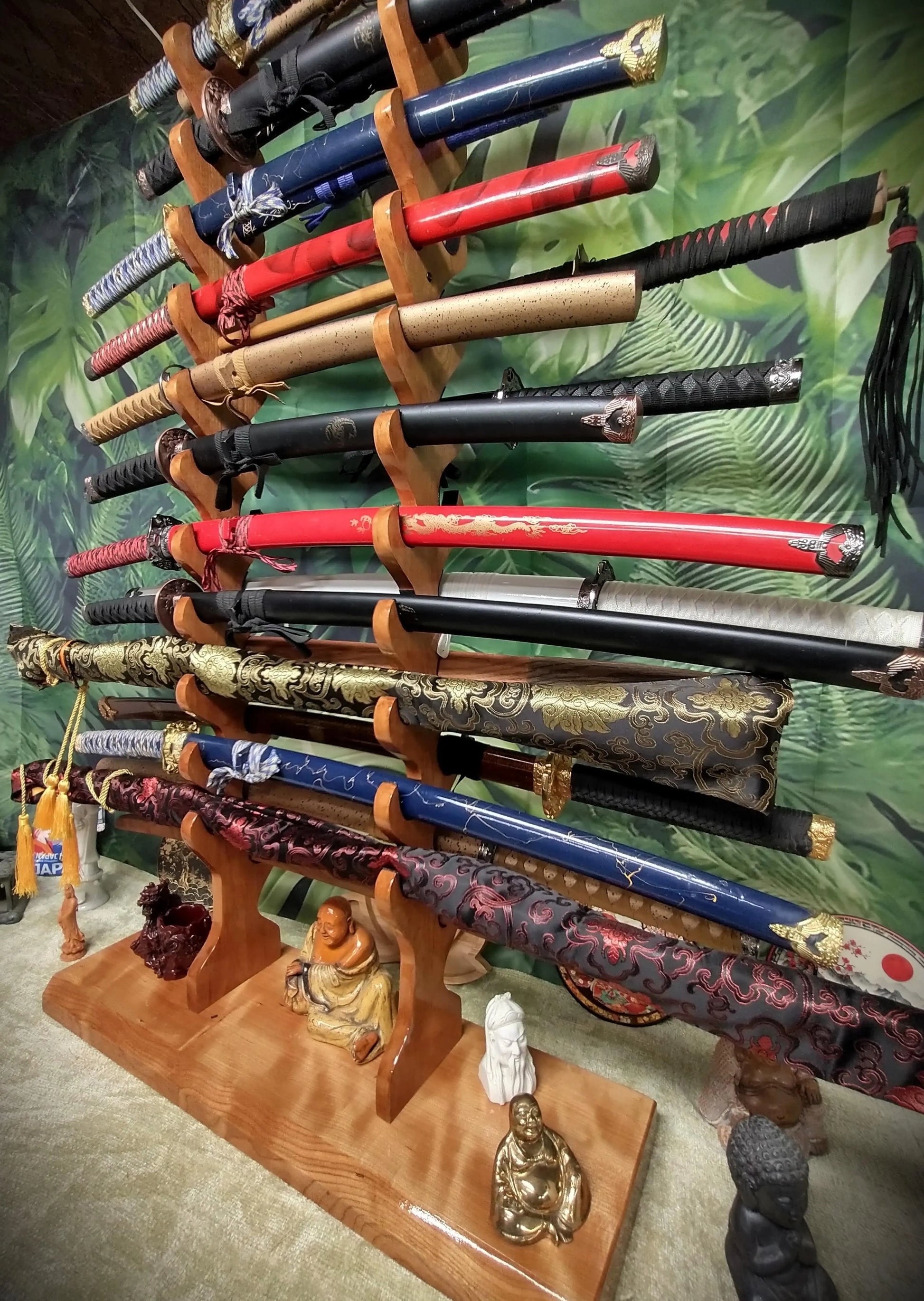 Professional 23 Tier Quarter Sawn Black Cherry Katana Wakizashi Sword