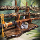 Rustic Live Edge 3 Tier Oak Zebra Wood Sword Display Stand Great Collectors Gift Walker Wood Gifts