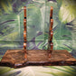 Rustic Live Edge 3 Tier Oak Zebra Wood Sword Display Stand Great Collectors Gift Walker Wood Gifts