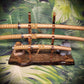 Rustic Live Edge 3 Tier Oak Zebra Wood Sword Display Stand Great Collectors Gift Walker Wood Gifts