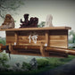 Walker Wood Gifts Traditional Cabin Acacia Wall Shelf Display Samurai Wakizashi or Tanto Dojo Collectors Gift