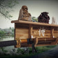 Walker Wood Gifts Traditional Cabin Acacia Wall Shelf Display Samurai Wakizashi or Tanto Dojo Collectors Gift