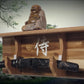 Walker Wood Gifts Traditional Cabin Acacia Wall Shelf Display Samurai Wakizashi or Tanto Dojo Collectors Gift