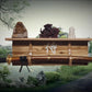 Walker Wood Gifts Traditional Cabin Acacia Wall Shelf Display Samurai Wakizashi or Tanto Dojo Collectors Gift