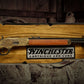 Walker Wood Gifts UNIQUE Winchester Lever Action Rifle/Colt Pistol Display 2 Place gun Rack