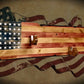 Walker Wood Gifts Vintage Rustic 48 Star Flag M1 Garand Rifle and Bayonet Wall Display Patriot Soldier American Decor Collectors Gift