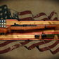 Walker Wood Gifts Vintage Rustic 48 Star Flag M1 Garand Rifle and Bayonet Wall Display Patriot Soldier American Decor Collectors Gift