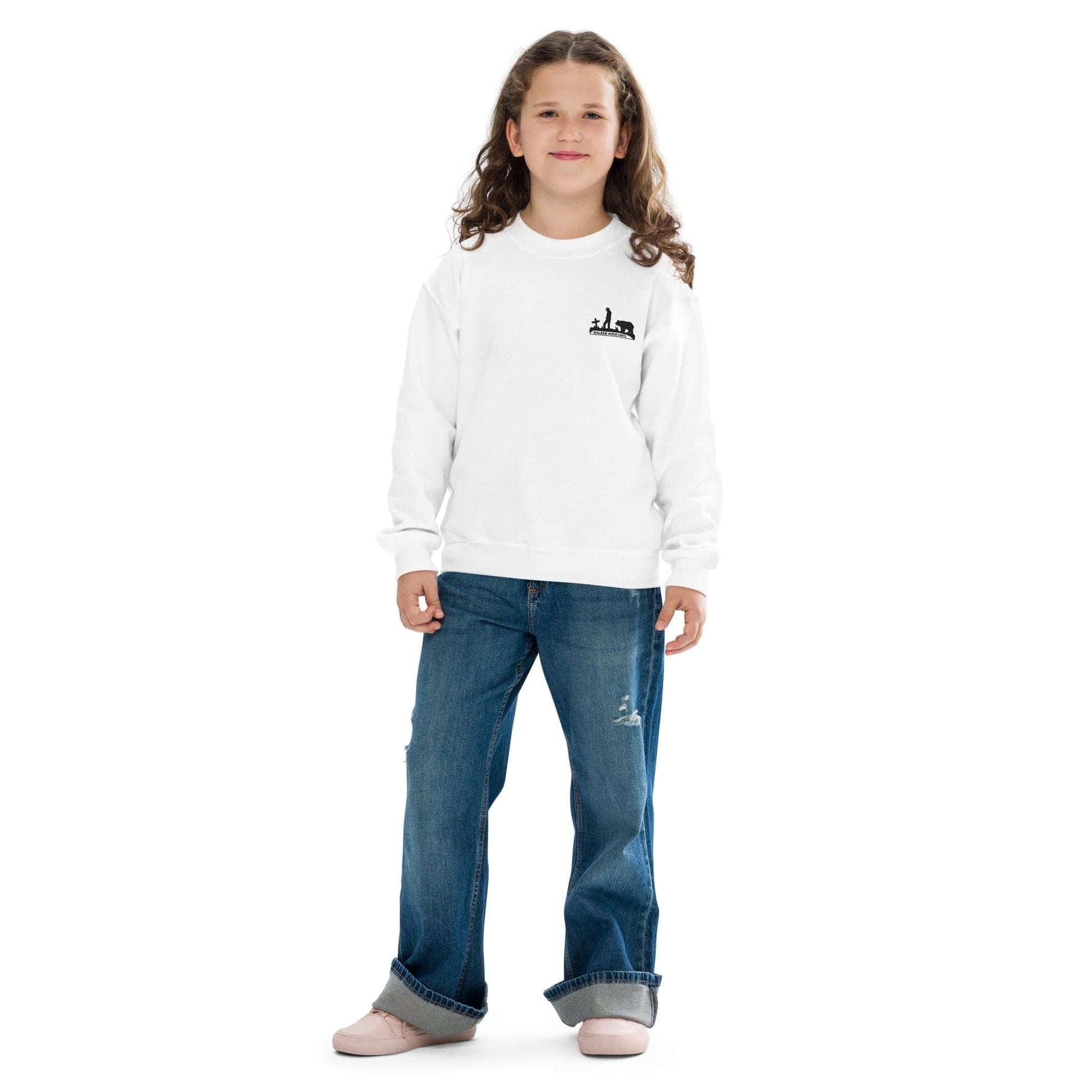 Walker Wood Gifts White / XS Youth crewneck sweatshirt