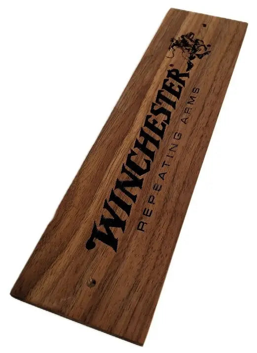 Walker Wood Gifts Winchester Gun Rifle Plaque Pyrography Wood Burned Rustic Walnut Cowboy Décor