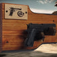 walkerwoodgifts Gun Display Rustic Knotty Pine 1911 Government Colt 45 Pistol Wall Mount Display Collectors Gift