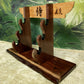 walkerwoodgifts sword display 3 Tier Rustic Live Edge Black Walnut Japanese Samurai Sword Display Stand Collectors Gift