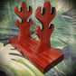 walkerwoodgifts sword display 4-Tier Stunning Elevated Padauk Samurai Sword Stand: A Perfect Collector's Gift
