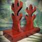 walkerwoodgifts sword display 4-Tier Stunning Elevated Padauk Samurai Sword Stand: A Perfect Collector's Gift