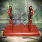 walkerwoodgifts sword display 4-Tier Stunning Elevated Padauk Samurai Sword Stand: A Perfect Collector's Gift