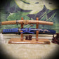 walkerwoodgifts sword display Beautiful Live Edge 2 Tier Ambrosia Maple Samurai Sword Display Stand Veteran Collectors Gift