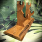 walkerwoodgifts sword display Beautiful Live Edge Cherry Sword Display 2 Tiers of Rustic Elegance for Samurai Enthusiasts