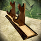 walkerwoodgifts sword display Beautiful Rustic Live Edge Walnut Katana Sword Display Stand Samurai Collectors Gift